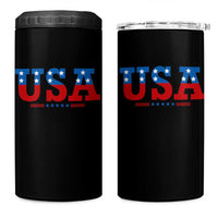 USA Patriotic 4 in 1 Can Cooler Tumbler Red White Blue Stars