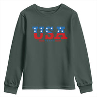 USA Patriotic Youth Sweatshirt Red White Blue Stars
