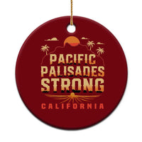 Pacific Palisades Strong Ceramic Ornament Support California LA Relief - Wonder Print Shop