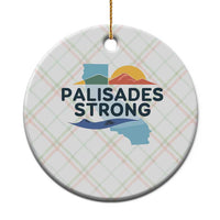 Palisades Strong Ceramic Ornament Support California LA Relief - Wonder Print Shop
