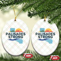 Palisades Strong Ceramic Ornament Support California LA Relief - Wonder Print Shop