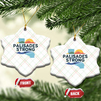 Palisades Strong Ceramic Ornament Support California LA Relief - Wonder Print Shop