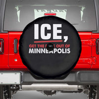 Ice Get The F Out of Minneapolis Spare Tire Cover Red and White Statement Justice and Resistance Protest