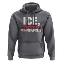 Ice Get The F Out of Minneapolis Hoodie Red and White Statement Justice and Resistance Protest - Wonder Print Shop