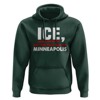 Ice Get The F Out of Minneapolis Hoodie Red and White Statement Justice and Resistance Protest - Wonder Print Shop