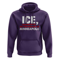 Ice Get The F Out of Minneapolis Hoodie Red and White Statement Justice and Resistance Protest - Wonder Print Shop
