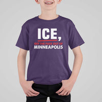 Ice Get The F Out of Minneapolis T Shirt For Kid Red and White Statement Justice and Resistance Protest - Wonder Print Shop
