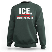 Ice Get The F Out of Minneapolis Sweatshirt Red and White Statement Justice and Resistance Protest - Wonder Print Shop