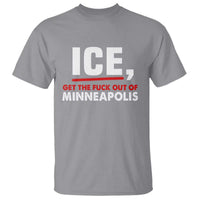 Ice Get The F Out of Minneapolis T Shirt Red and White Statement Justice and Resistance Protest - Wonder Print Shop