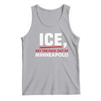 Ice Get The F Out of Minneapolis Tank Top Red and White Statement Justice and Resistance Protest - Wonder Print Shop