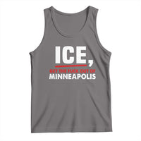 Ice Get The F Out of Minneapolis Tank Top Red and White Statement Justice and Resistance Protest - Wonder Print Shop