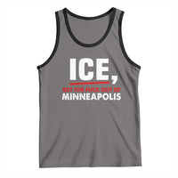 Ice Get The F Out of Minneapolis Tank Top Red and White Statement Justice and Resistance Protest - Wonder Print Shop