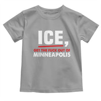 Ice Get The F Out of Minneapolis Toddler T Shirt Red and White Statement Justice and Resistance Protest - Wonder Print Shop