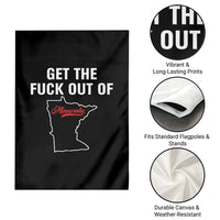 Get The F Out of Minnesota Protest Garden Flag State Map Minneapolis Jan 8 2026 Justice Protest