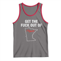 Get The F Out of Minnesota Protest Tank Top State Map Minneapolis Jan 8 2026 Justice Protest - Wonder Print Shop