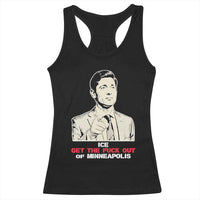 Get The F Out of Minneapolis Racerback Tank Top Mayor Jacob Saying Civil Resistance