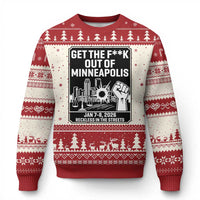 Get The F Out of Minneapolis Ugly Christmas Sweater January 8 2026 Reckless in the Streets Protest