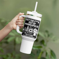 Get The F Out of Minneapolis Tumbler With Handle January 8 2026 Reckless in the Streets Protest