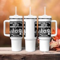 Get The F Out of Minneapolis Tumbler With Handle January 8 2026 Reckless in the Streets Protest
