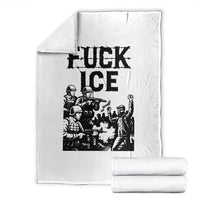 F Ice Riot Protest Graphic Throw Blanket Political Resistance Against Ice Violence