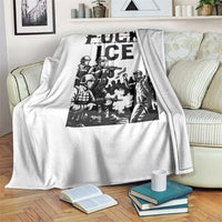 F Ice Riot Protest Graphic Throw Blanket Political Resistance Against Ice Violence