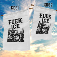 F Ice Riot Protest Graphic Garden Flag Political Resistance Against Ice Violence