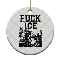 F Ice Riot Protest Graphic Ceramic Ornament Political Resistance Against Ice Violence