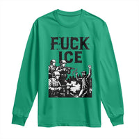 F Ice Riot Protest Graphic Long Sleeve Shirt Political Resistance Against Ice Violence