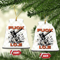 Crush Ice Protest Graphic Ceramic Ornament Sledgehammer Smash Against Ice Political Resistance