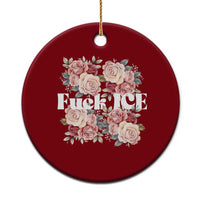 Floral Protest Against Ice Ceramic Ornament Justice and Freedom Political Resistance