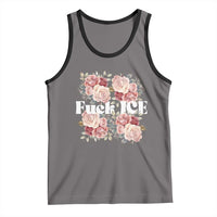 Floral Protest Against Ice Tank Top Justice and Freedom Political Resistance