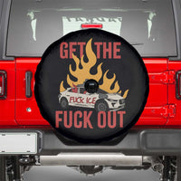 Ice Get the F Out Burning Car Graphic Spare Tire Cover Against Ice Protest Resistance