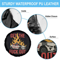 Ice Get the F Out Burning Car Graphic Spare Tire Cover Against Ice Protest Resistance