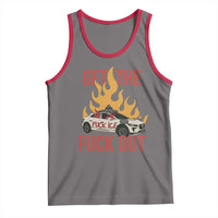 Ice Get the F Out Burning Car Graphic Tank Top Against Ice Protest Resistance