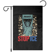 Statue of Liberty Resist Stop Ice Garden Flag Floral Activist for Justice and Freedom