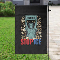 Statue of Liberty Resist Stop Ice Garden Flag Floral Activist for Justice and Freedom