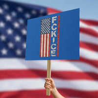 F Ice Retro Distressed American Flag Protest Sign Patriotic Against Ice Justice Protest Resistance
