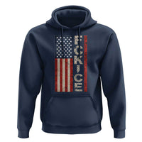 F Ice Retro Distressed American Flag Hoodie Patriotic Against Ice Justice Protest Resistance