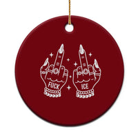 Middle Finger F Ice Ceramic Ornament Against Ice Violence Outspoken Resistance