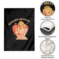 Sugar Spice and F Ice Retro Fairy Garden Flag Feminist Against Ice Protest Political Resistance