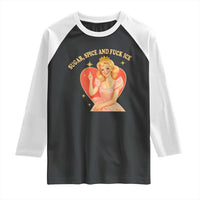 Sugar Spice and F Ice Retro Fairy Raglan Shirt Feminist Against Ice Protest Political Resistance
