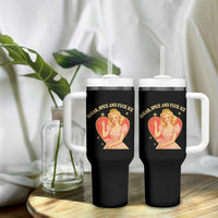 Sugar Spice and F Ice Retro Fairy Tumbler With Handle Feminist Against Ice Protest Political Resistance