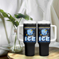 Snow is Welcome Ice is Not Tumbler With Handle Funny Against Ice Minneapolis Resistance and Justice