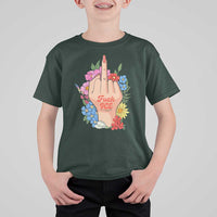 Floral Middle Finger F Ice T Shirt For Kid