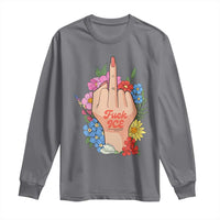 Floral Middle Finger F Ice Long Sleeve Shirt