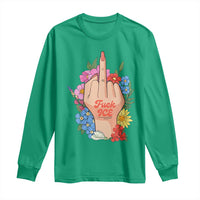 Floral Middle Finger F Ice Long Sleeve Shirt