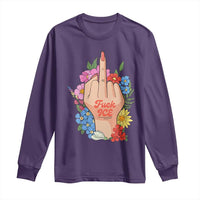Floral Middle Finger F Ice Long Sleeve Shirt