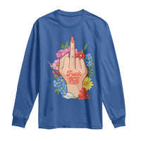 Floral Middle Finger F Ice Long Sleeve Shirt