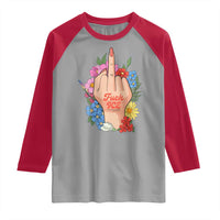 Floral Middle Finger F Ice Raglan Shirt