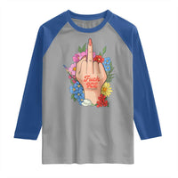 Floral Middle Finger F Ice Raglan Shirt